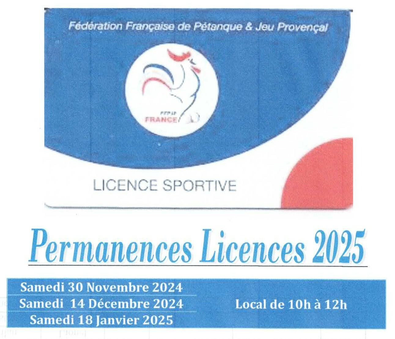 Permanence Licences 2025